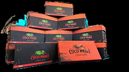 Coco Night 10kg (tanıtım fiyatı) Hindistan cevizi küp nargile kömürü 27mm