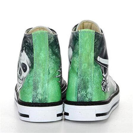 7204 Yeşil Siyah Yeşil Unisex Günlük Yürüyüş Kuru Kafa Sneakers Ayakkabı