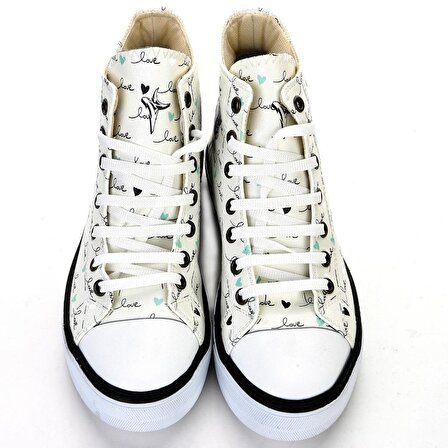 Love Girls Unisex Beyaz Spor Ayakkabı Günlük Bot Sneakers 7101