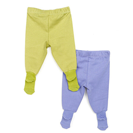 HelloBaby Basic Kız Bebek 2li Çoraplı Pijama Pantolon
