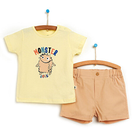 BabyZ Little Monster Tshirt-Şort Erkek Bebek