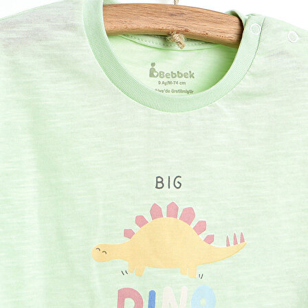 Bebbek Dino Party Tshirt-Şort Takım Erkek Bebek