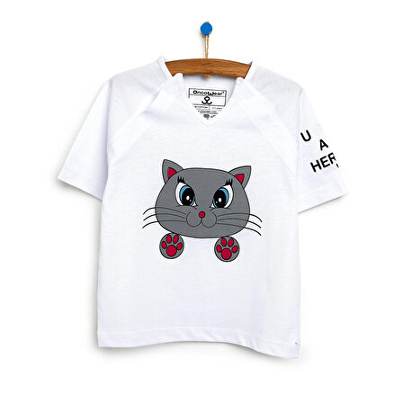 OncoWear Kemoterapi ve Bakım Giyimi T-shirt Kedi