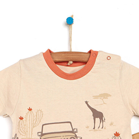 HelloBaby Safari Tshirt-Şort Erkek Bebek