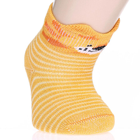 Aziz Bebe Hayvanlar Desenli 3D 3'lü Soket Çorap 3lü Soket Çorap Erkek Bebek