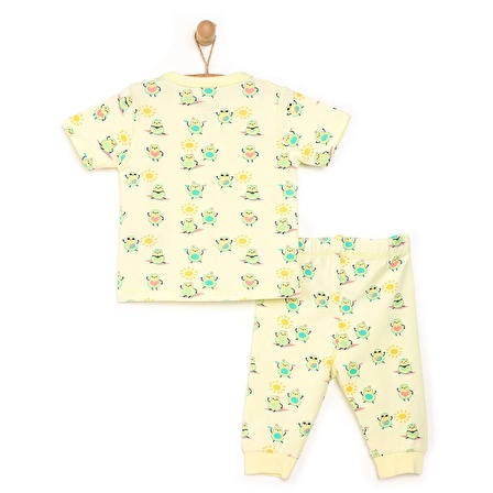 HelloBaby Basic Kısa Kol Çıtçıtlı Pijama Takımı Kız Bebek