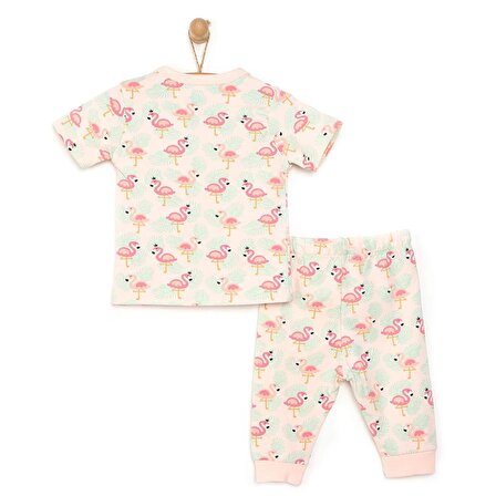 HelloBaby Basic Kısa Kol Çıtçıtlı Pijama Takımı Kız Bebek