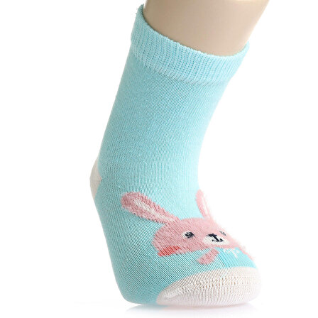 Step Tavşan Desenli 2'li Soket Çorap 2li Soket Çorap Kız Bebek