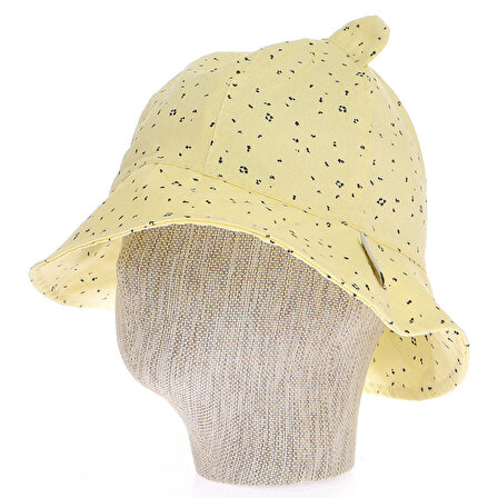 Capps Kız Bebek 0 - 3 Ay Noktalı Şapka Sarı