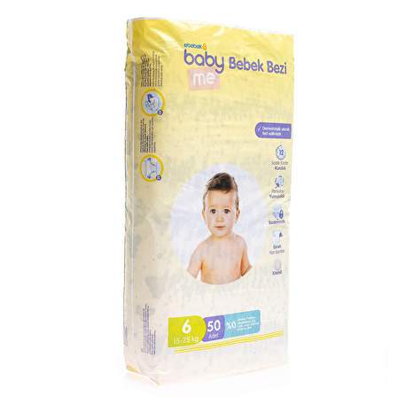 Baby Me Nappies 6 Numara X Large 50'li Bel Bantlı Bez