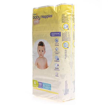 Baby Me Nappies 6 Numara X Large 50'li Bel Bantlı Bez