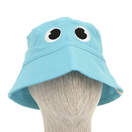 Luess Standart Nakışlı Göz Nakışlı Şapka Mavi