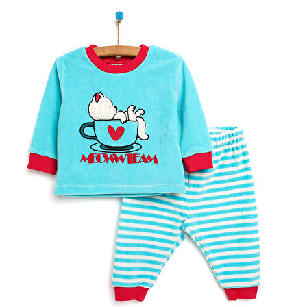 HelloBaby Kadife Pijama Takımı Kadife Pijama Takımı Kız Bebek