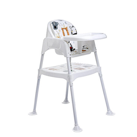 Baby Plus Multi Happy Çok Amaçlı Mama Sandalyesi Beyaz 