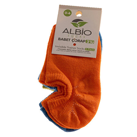 ALBİO Albio Düz 3'lü Babet Çorap Erkek Bebek