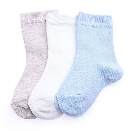 Albio Düz 3lü Soket Çorap Erkek Bebek
