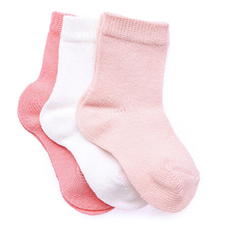 Albio Düz 3lü Soket Çorap Kız Bebek