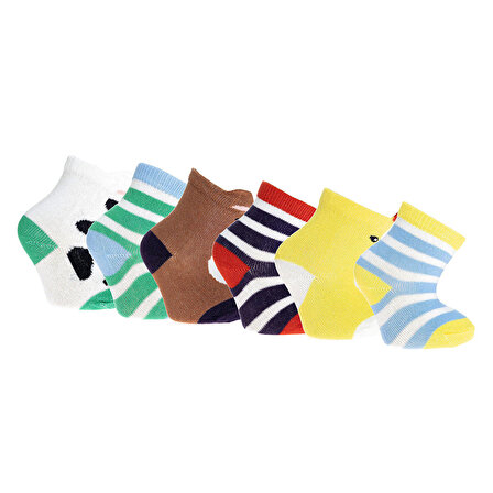 İgloo Çorap desenli 6lı Soket Çorap Kız Bebek