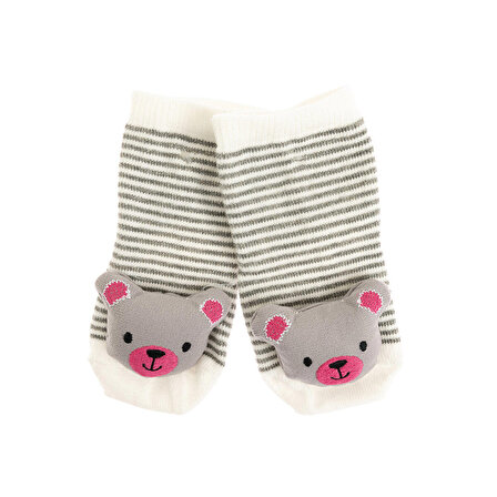 HelloBaby Desenli Oyuncaklı Çorap Kız Bebek