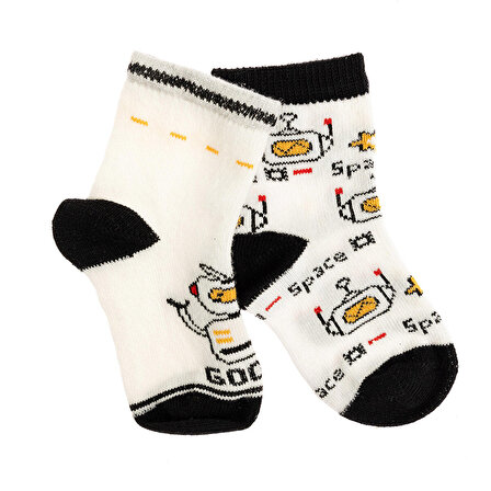Aziz Bebe Desenli 2li Soket Çorap Erkek Bebek