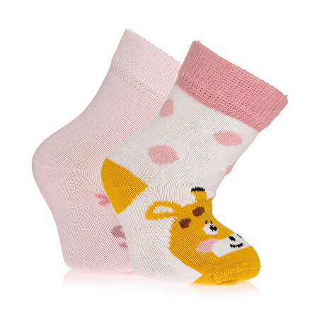 Step Desenli 2li Soket Çorap Kız Bebek