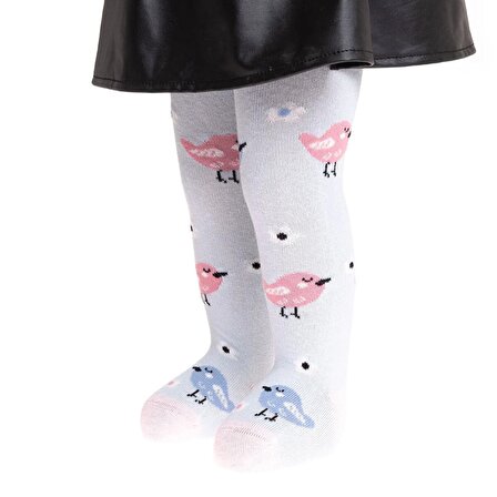 Step Hayvan Desenli Külotlu Çorap Kız Bebek