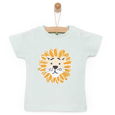 HelloBaby Basic Aslan Baskılı Tshirt Erkek Bebek