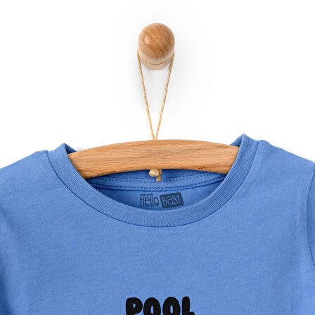 HelloBaby Basic Pool Party Baskılı Tshirt Erkek Bebek