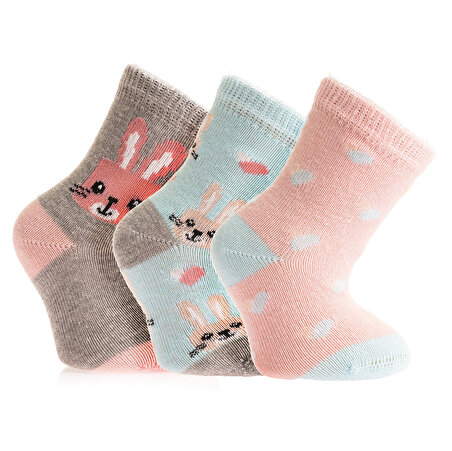 Be Cool Bolero Desenli 3lü Soket Çorap Kız Bebek