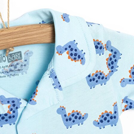 HelloBaby Kısa Kol Gömlek Yaka Pijama Takımı Erkek Bebek