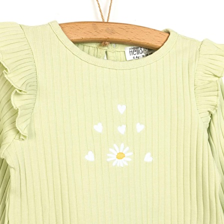 HelloBaby 24Yaz HelloBaby Basic Kaşkorse Bluz - Tayt Takım Kız Bebek