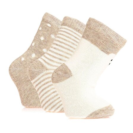 İgloo Çorap Ayıcık Desenli 3lü Soket Çorap Kız Bebek