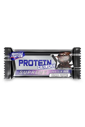 Bitter Çikolatalı Supreme Crunchy Protein Bar (40 gr) - Muscle Station