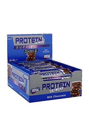 Muscle Station Supreme Crunchy Protein Bar 40 gr 24 Adet