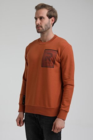 New World Polo Bisiklet Yaka Kiremit Slim Fit Sweatshirt 22FWM60119