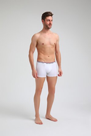 New World Polo Basic 3'lü Boxer Lacivert-Kırmızı-Beyaz Slim Fit Boxer Set 23SSM1003