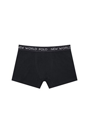 New World Polo Basic 3'lü Boxer Lacivert Slim Fit Boxer Set 23SSM1001