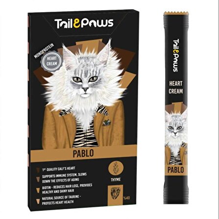 Tail Paws Pablo Maydonuzlu Kalp Sağlığı Kedi Pudingi 5x15 Gr