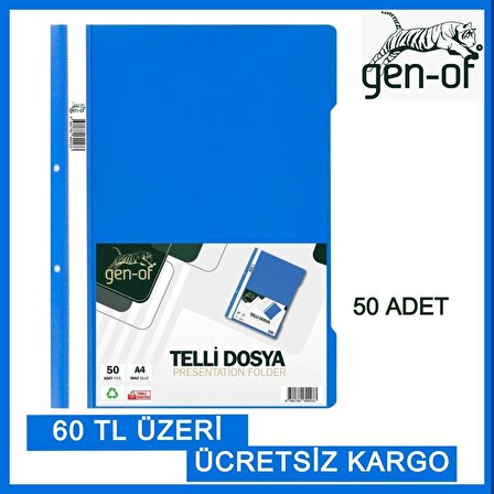 Gen-Of Mavi Telli Dosya A4 50 Li Paket