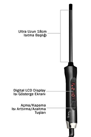 Hairens HRS-140 9 mm Seramik Afro Saç Maşası