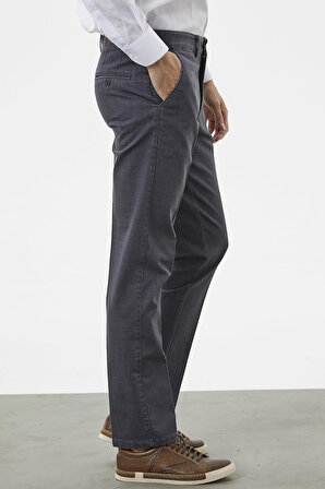 Kot Görünümlü Tencel Klasik Pantolon - Gri