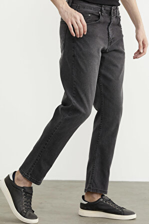 Skinny Fit Normal Bel Jean Pantolon - Koyu Gri