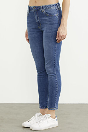 Likralı Slim Fit Jean Pantolon - Açık Mavi