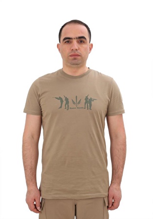 Single Sword Bisiklet Yaka Kısa Kollu Baskılı T-Shirt Tişört