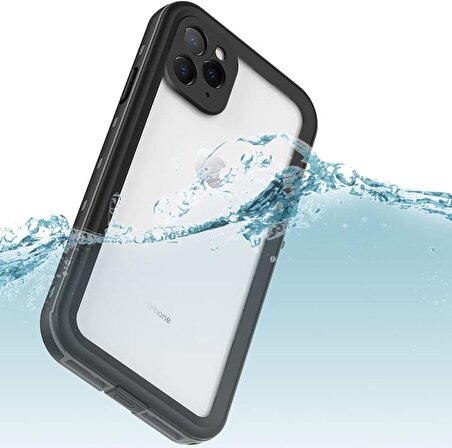 iPhone 13 Pro Max ile Uyumlu Su Geçirmez Kılıf IP68 Sertifika Waterproof 1 Saat 2 Metre Su Sızdırmaz