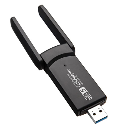 Coverzone Wireless Adaptör Wifi Ağ Kartı Masaüstü Bilgisayar Pc ile Uyumlu 2,4G 5G Usb 3.0 AC1300