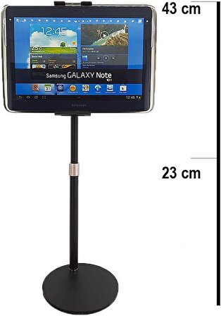 Coverzone Tablet Telefon Standı 2in1 Masaüstü 7-11 inch 23-43 cm Ayarlanabilir Yükseklik 180° Açılı Aliminyum Gövde T43