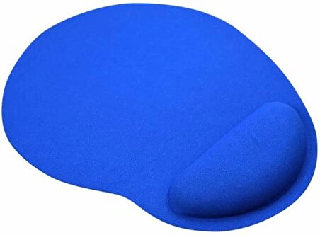 Coverzone Bilek Destekli Mouse Pad Kumaş Yüzey Kaymaz Alt Taban Kullanıcı Dostu Şık ve Rahat Tasarım Fare Altlığı (Mavi)