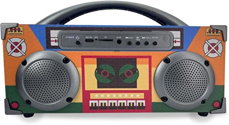 Coverzone Nostalji Radyo Retro Moddel Taşınabilir Şarjlı ve Bluetooth Stereo Ses Modu Renkli ve Şık Tasarımı İle İster Tatilde Kampda Evde İşyerinde İster Dekoratif Çocuk ve Genç Odası için Hediyelik