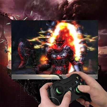 Coverzone Xbox One Oyun Kolu Pc ile Uyumlu Game Pad Rahat ve Konforlu Kullanım Özgün Tasarım XB2 (Kablolu)